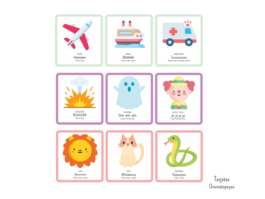 Tarjetas de Onomatopeyas