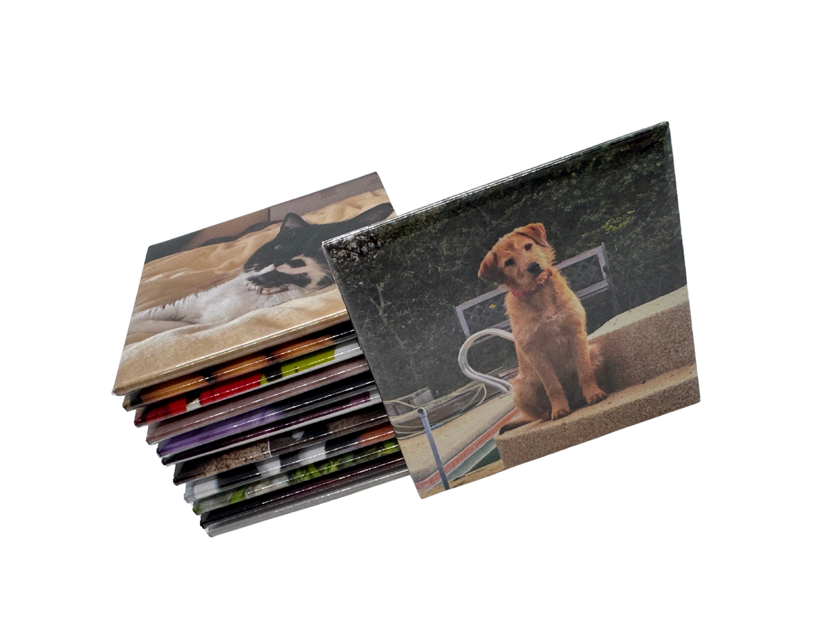 Pack 12 imanes personalizados 5x5 cm